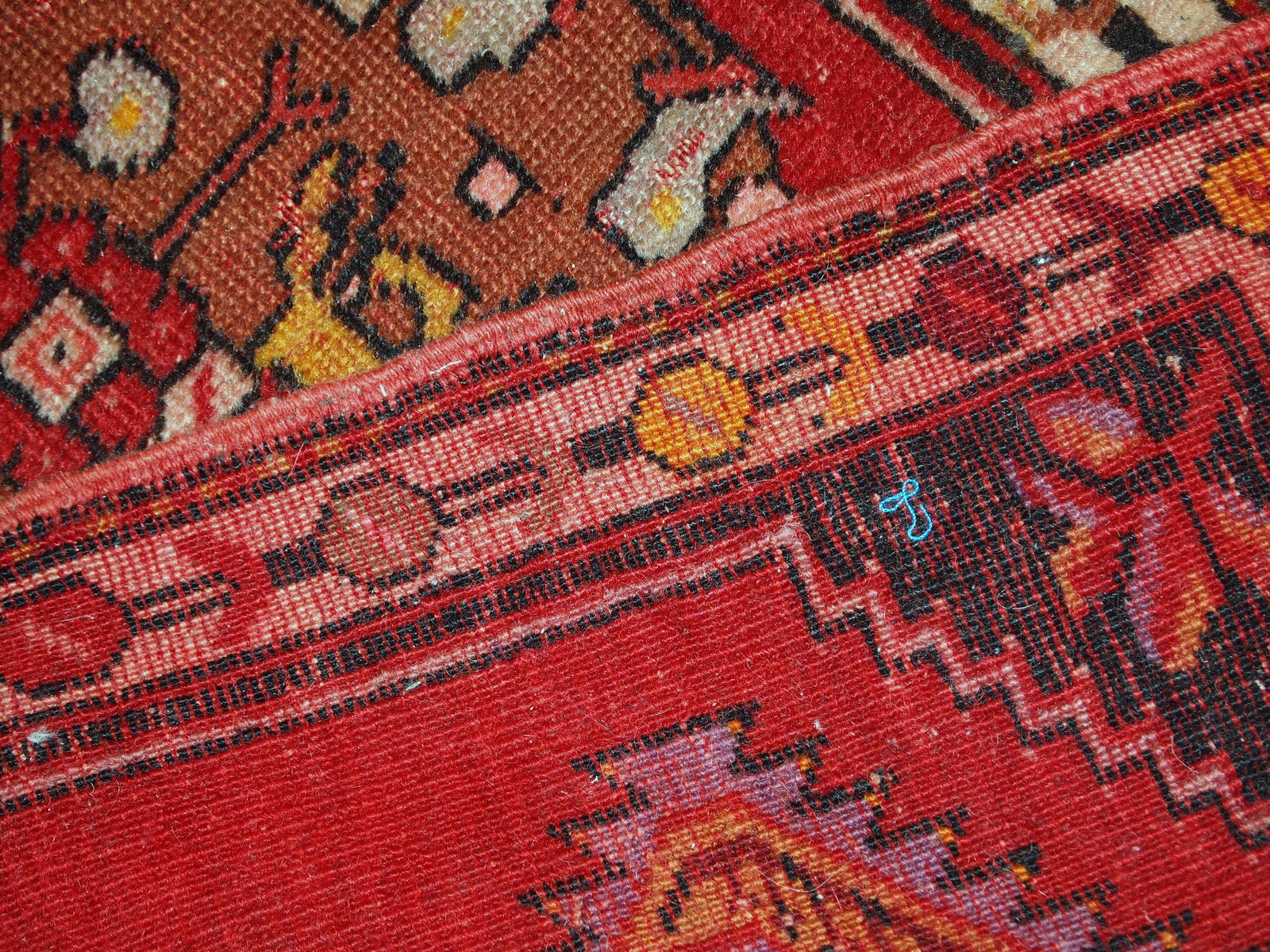 Handmade vintage Turkish Yastik rug, 1960s