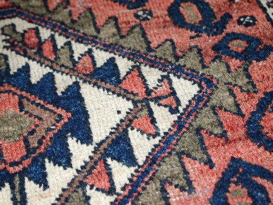 Handmade vintage Persian Kurdish bagface rug, 1930s