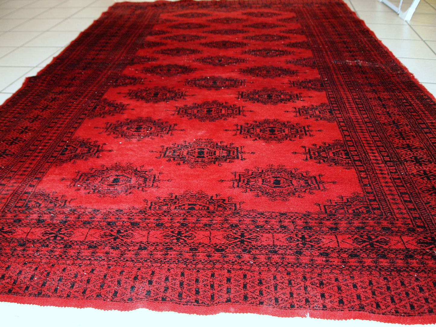 Handmade vintage Afghan Ersari rug, 1970s