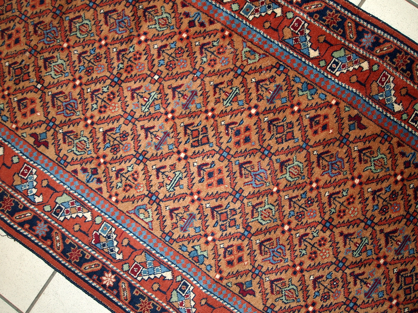 Vintage Persian Hamadan runner, 1960s
