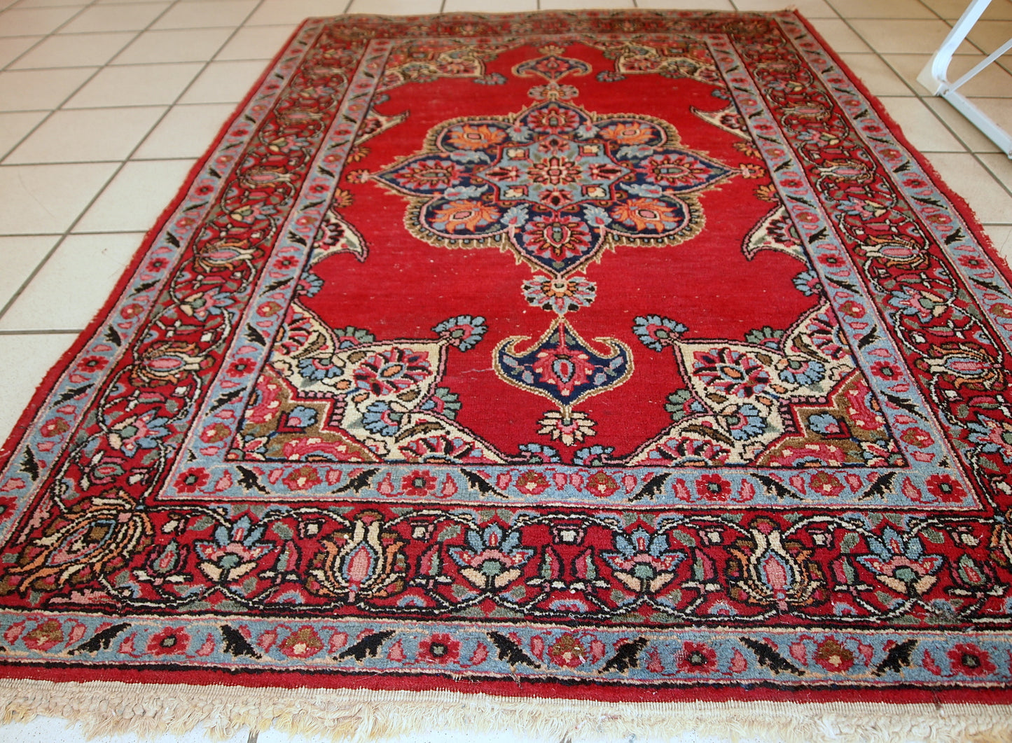 Handmade vintage Persian Kazvin rug, 1970s