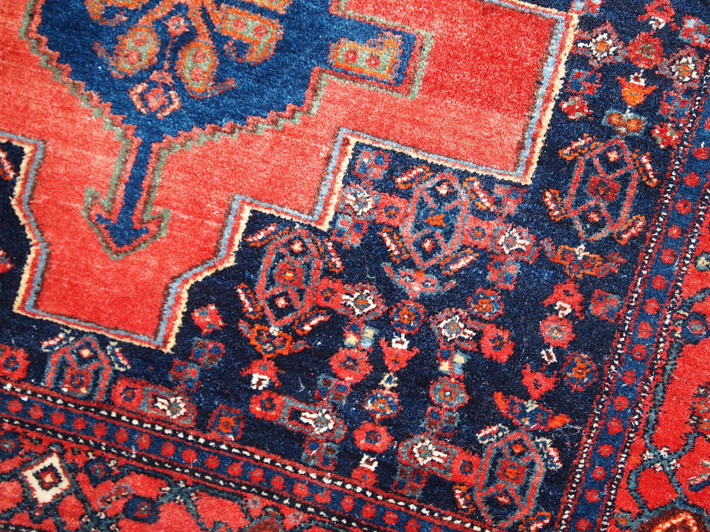 Handmade vintage Persian Senneh rug, 1960s