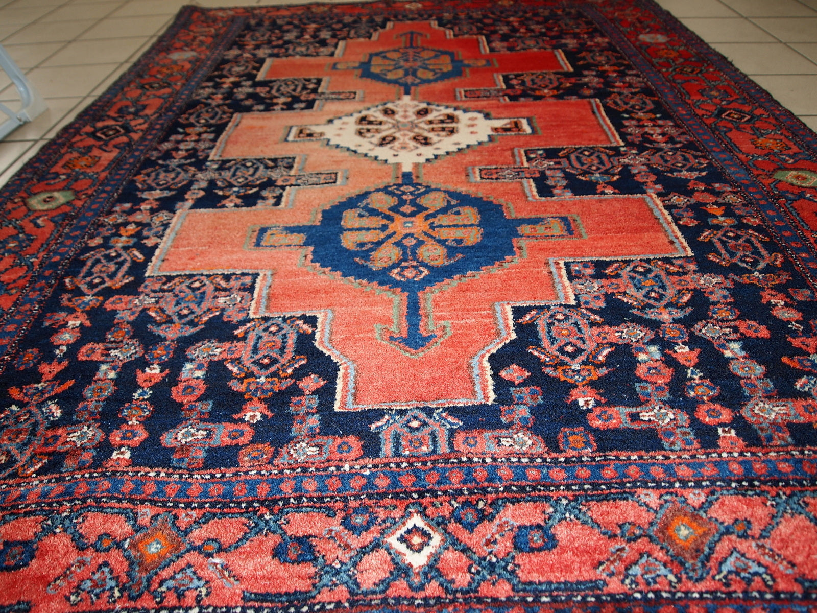 Handmade vintage Persian Senneh rug, 1960s