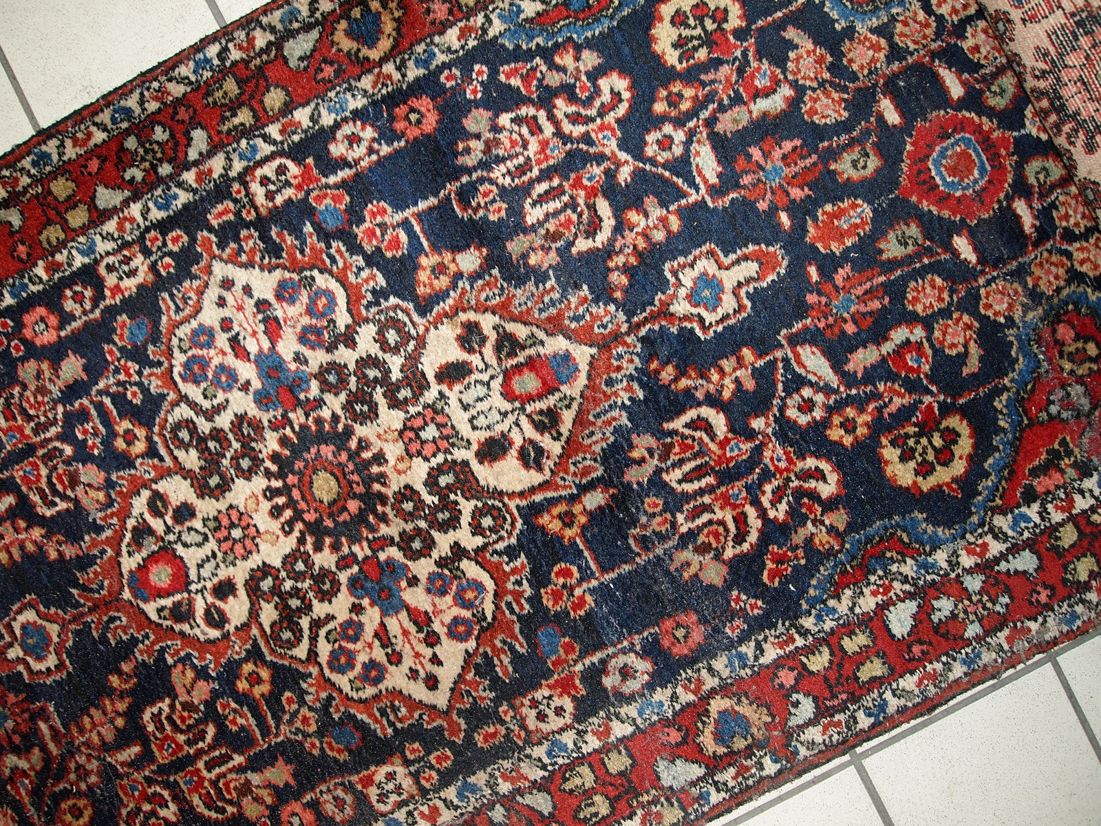 Handmade antique Persian Malayer runner, 1920s
