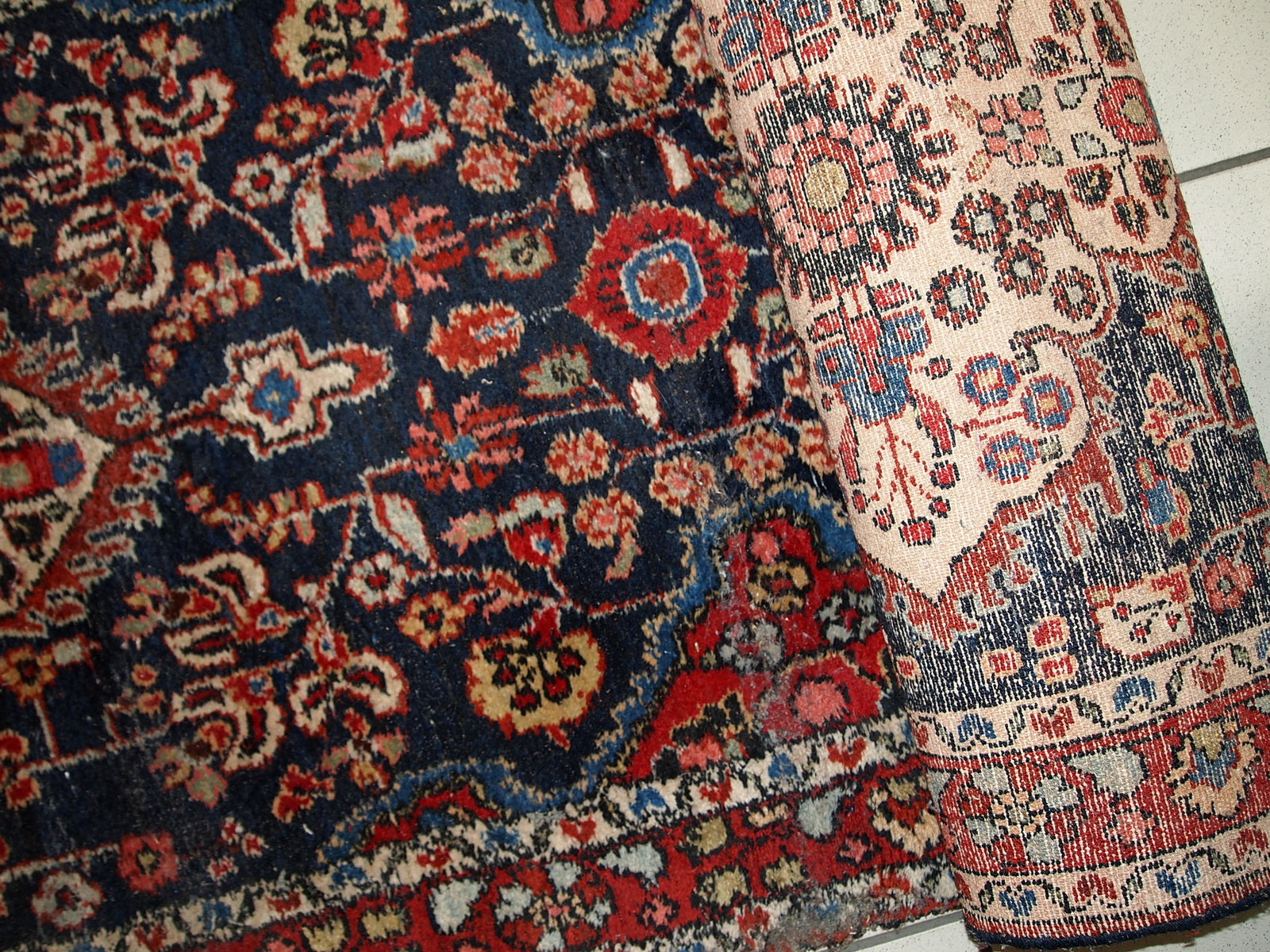 Handmade antique Persian Malayer runner, 1920s