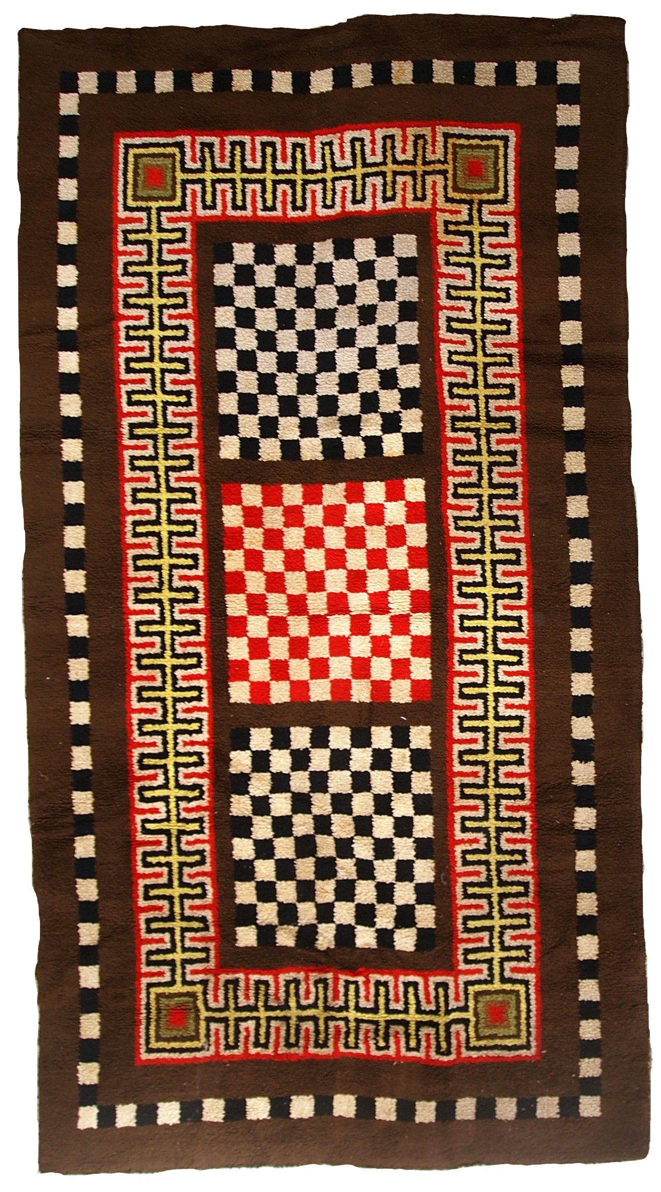 Handmade vintage French Modern rug, 1960s