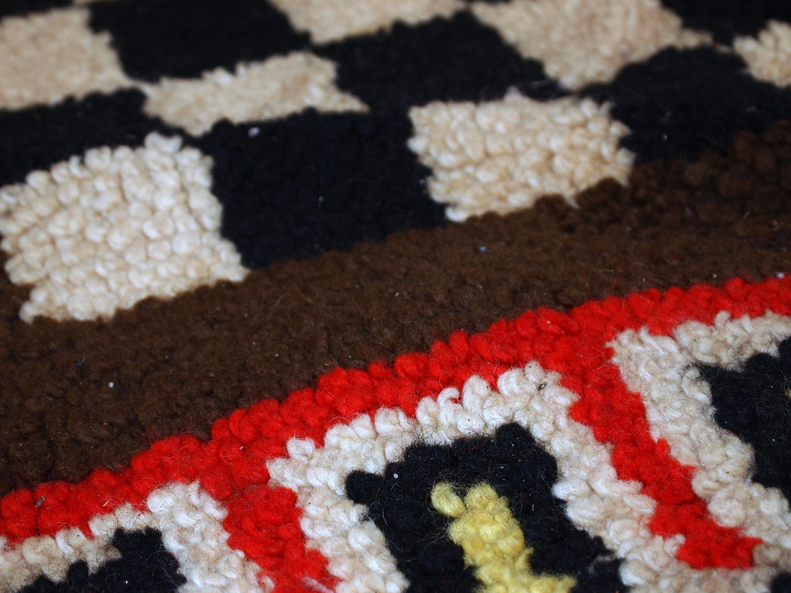 Handmade vintage French Modern rug, 1960s