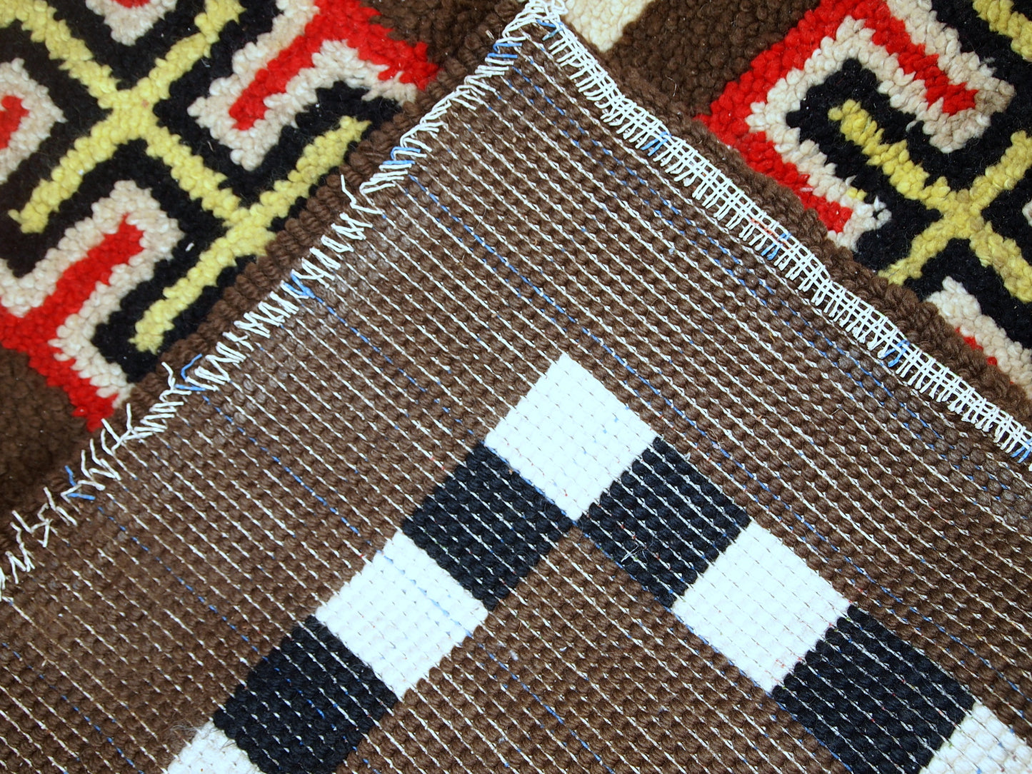 Handmade vintage French Modern rug, 1960s