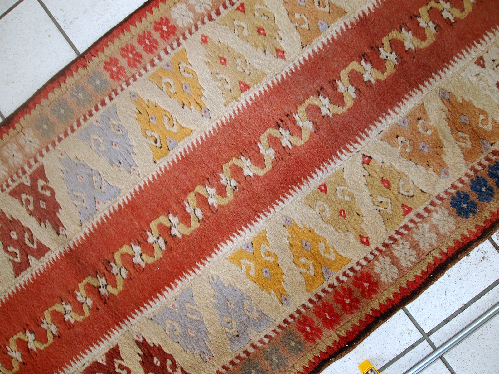 Handmade vintage Turkish Melas runner, 1950s