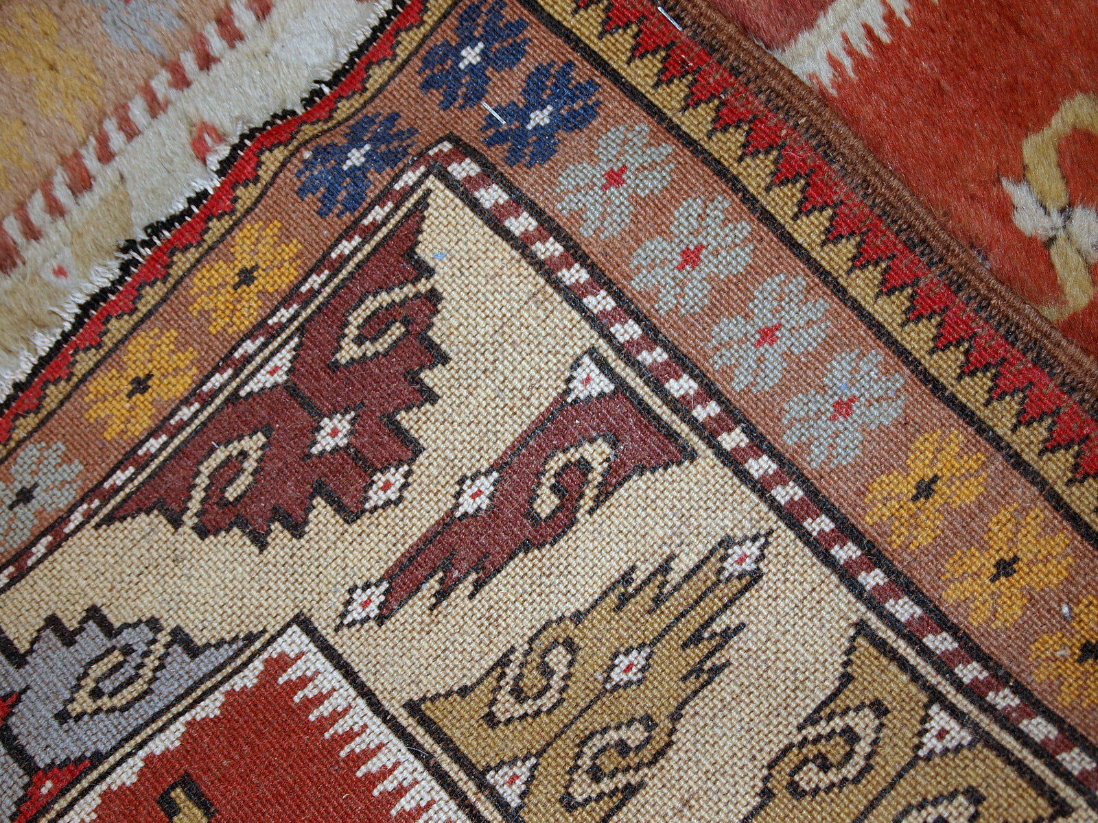 Handmade vintage Turkish Melas runner, 1950s