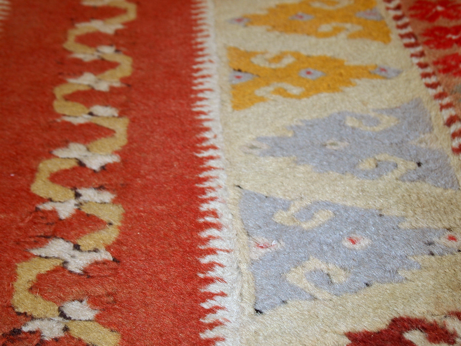 Handmade vintage Turkish Melas runner, 1950s