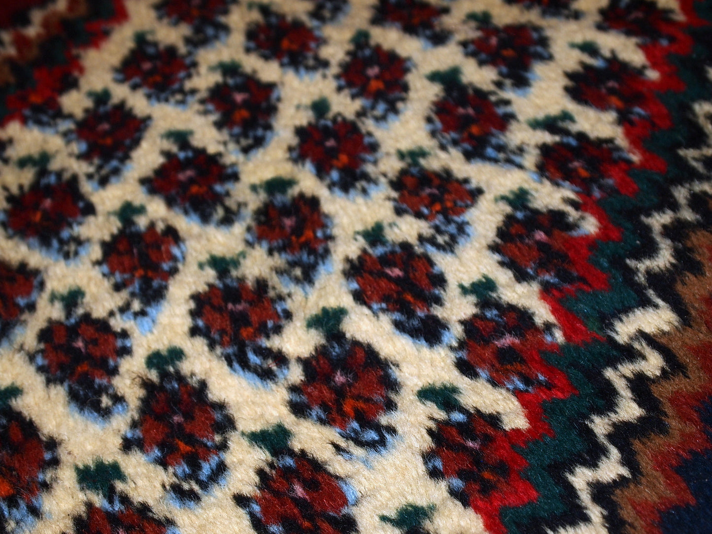 Handmade vintage Persian Hamadan rug, 1970s