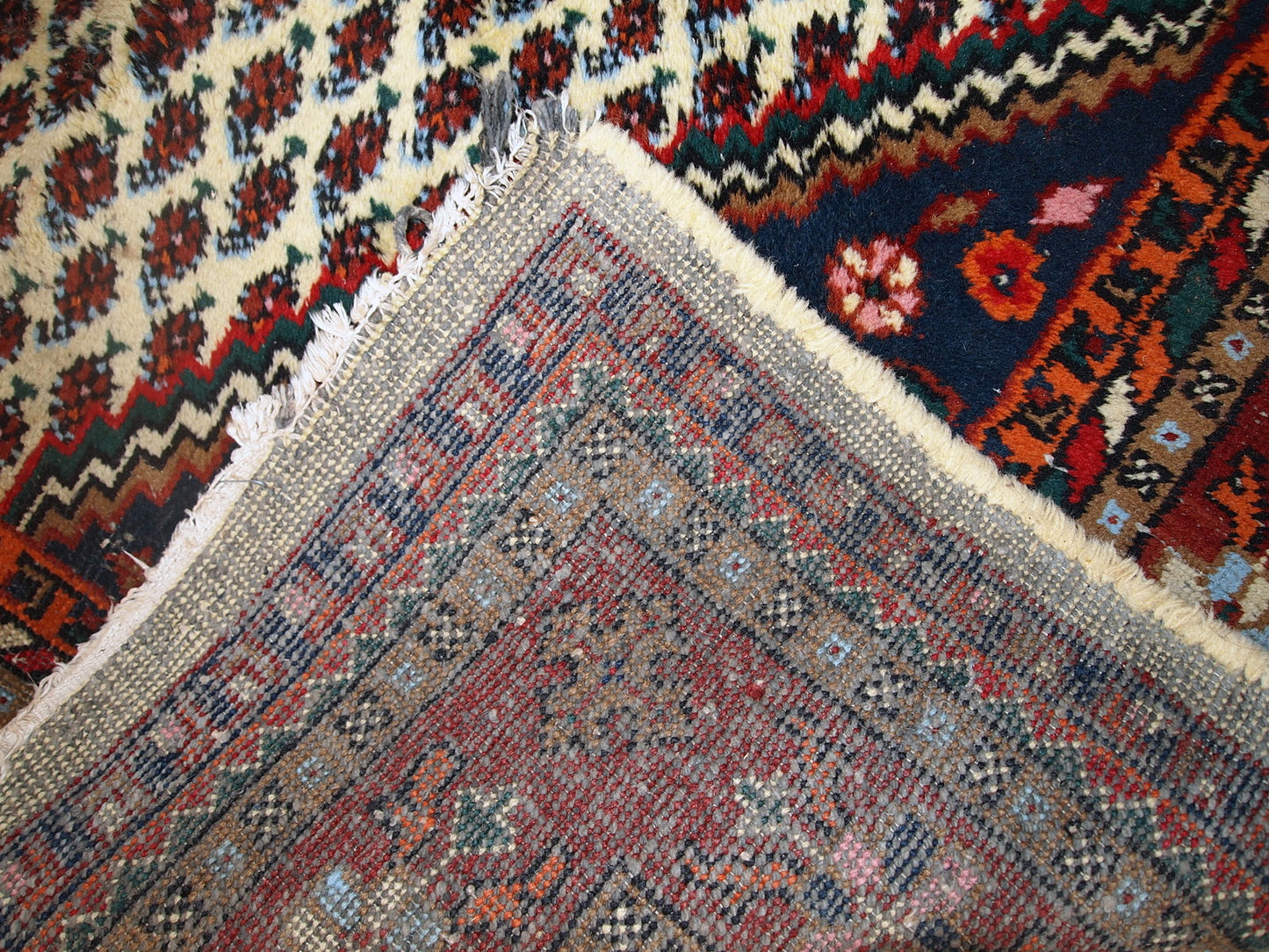 Handmade vintage Persian Hamadan rug, 1970s