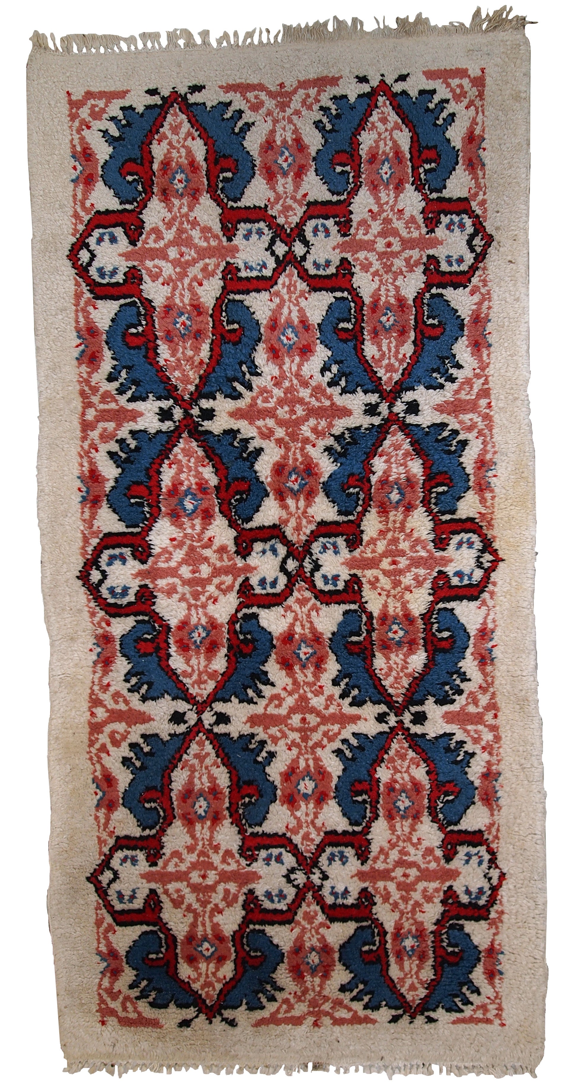 Handmade vintage Moroccan Berber rug, 1970s