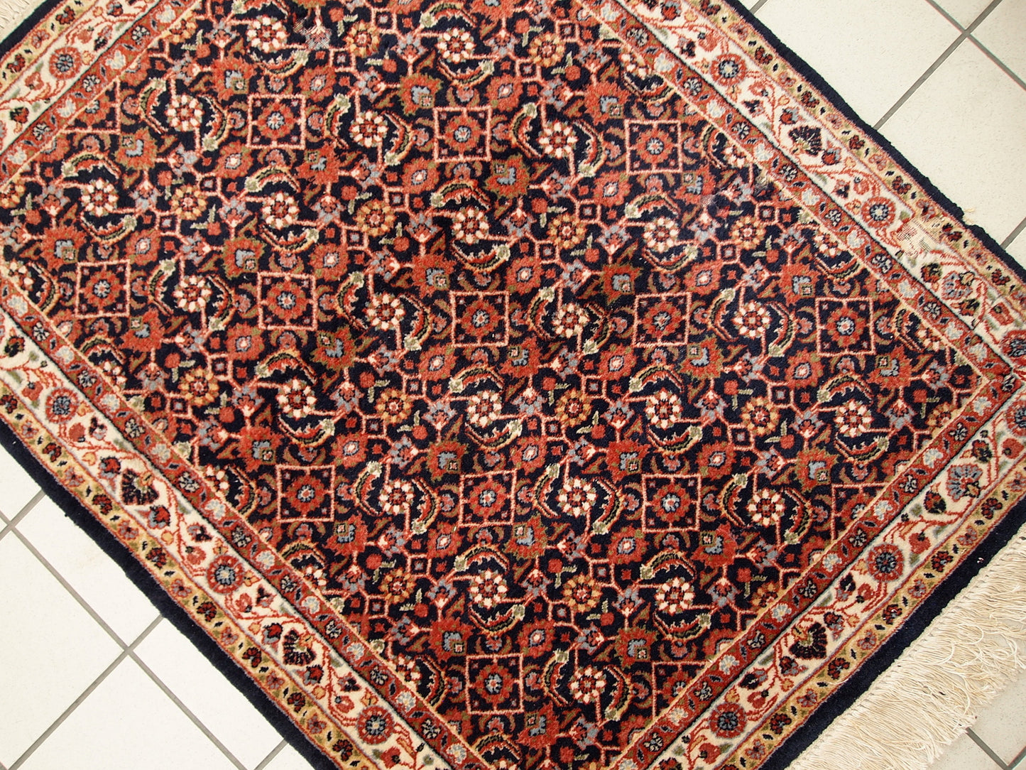 Handmade vintage Indo-Tabriz rug, 1980s