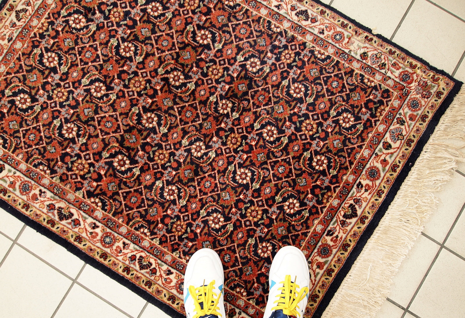 Handmade vintage Indo-Tabriz rug, 1980s