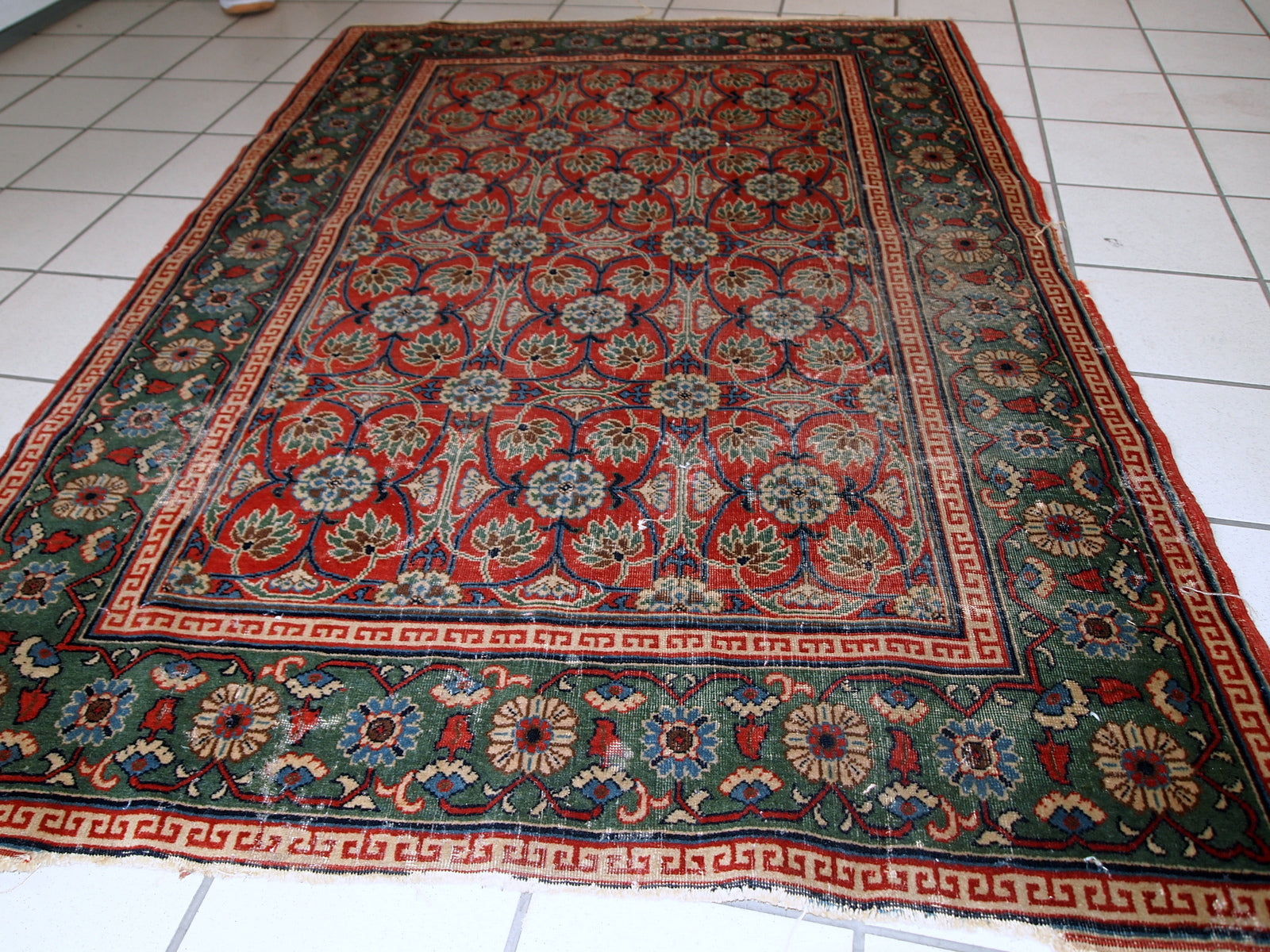 Handmade antique East Turkestan Khotan rug, 1900s
