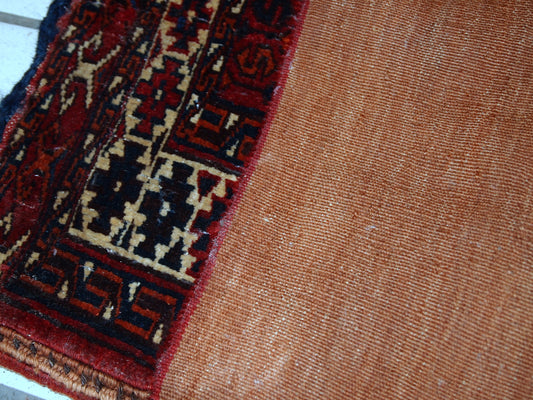 Handmade antique Turkmen Yomud torba bag, 1900s