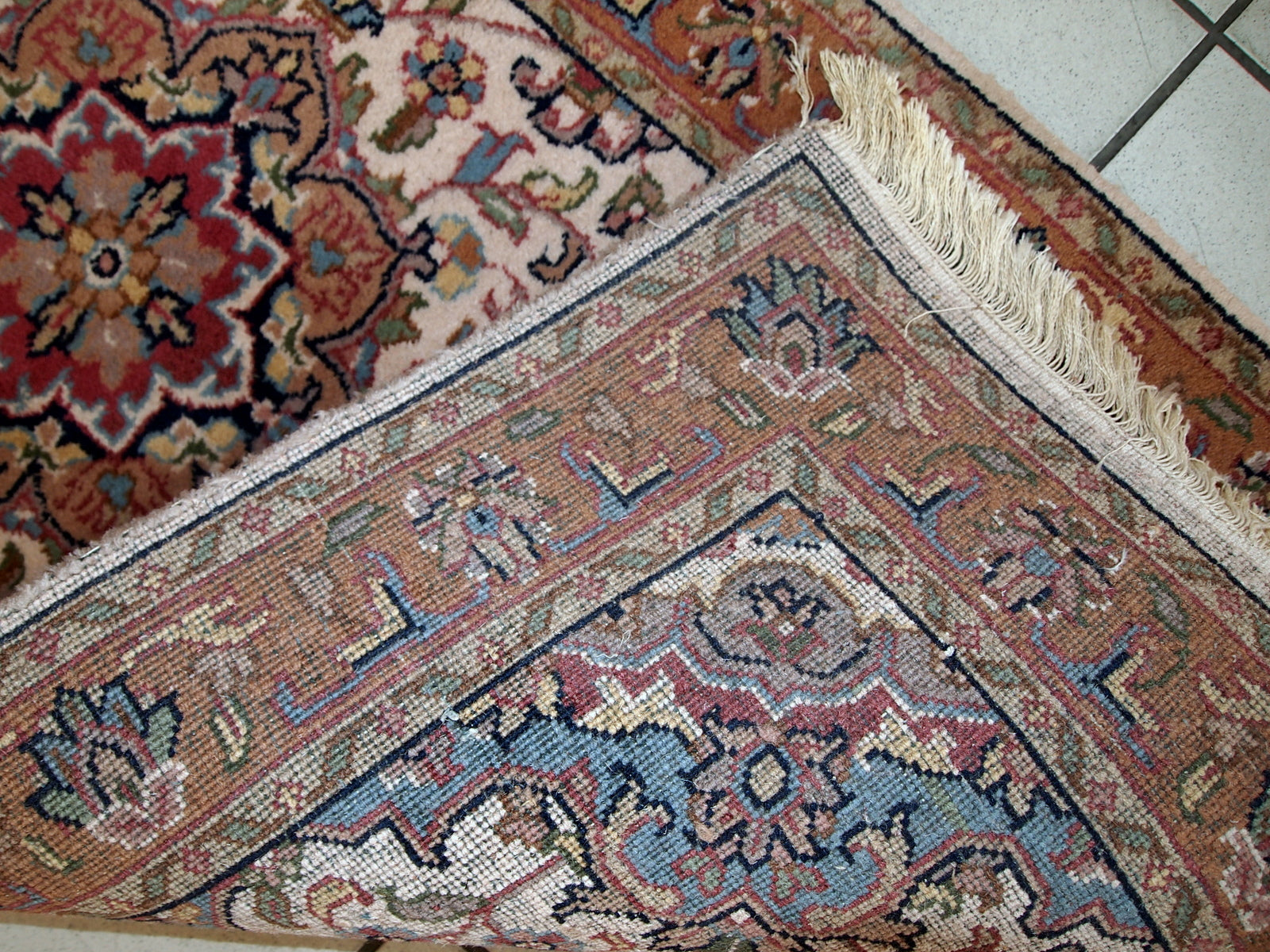 Handmade vintage Indo-Tabriz rug, 1970s