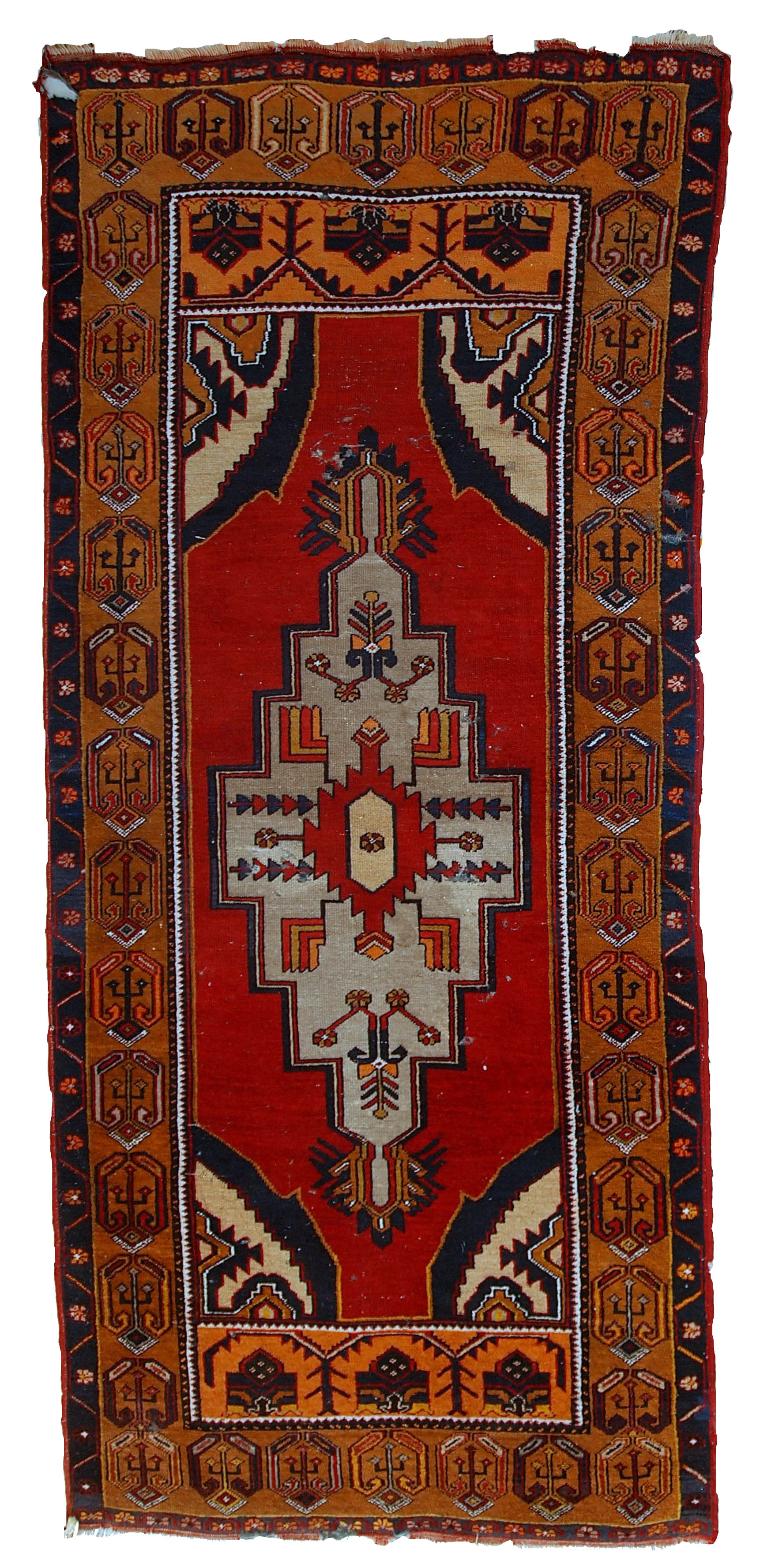 Handmade antique Turkish Anatolian rug, 1920s