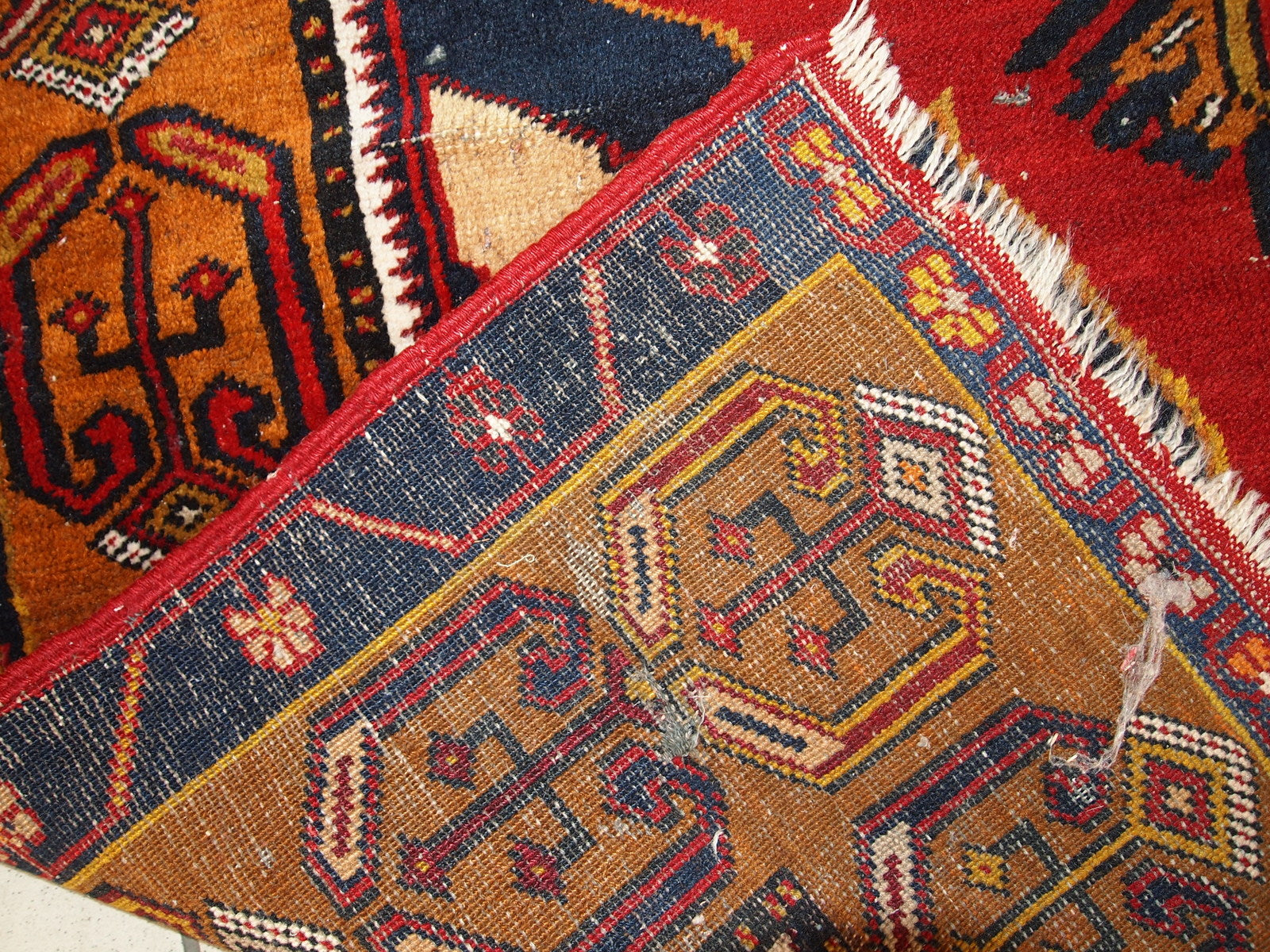 Handmade antique Turkish Anatolian rug, 1920s