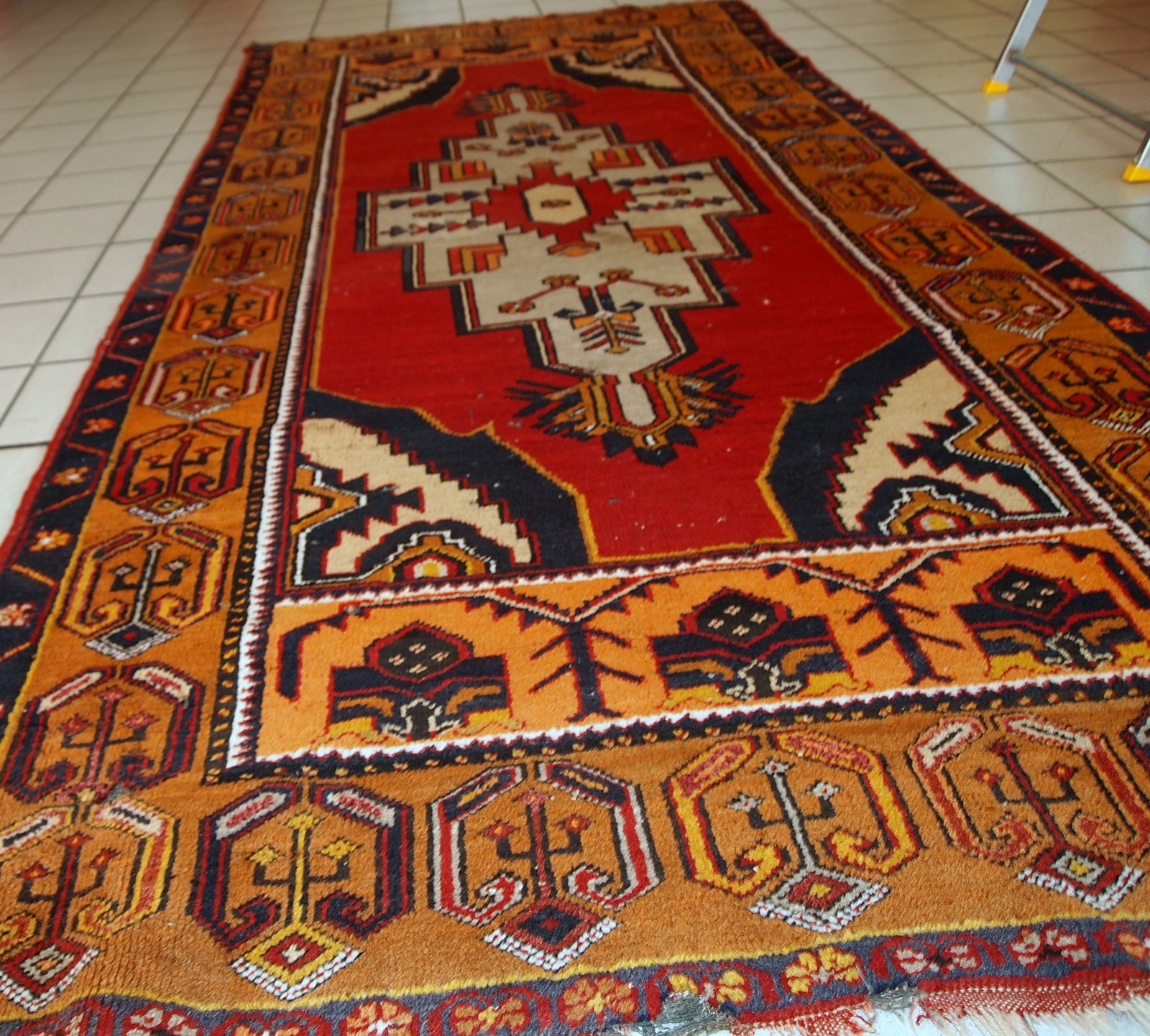 Handmade antique Turkish Anatolian rug, 1920s