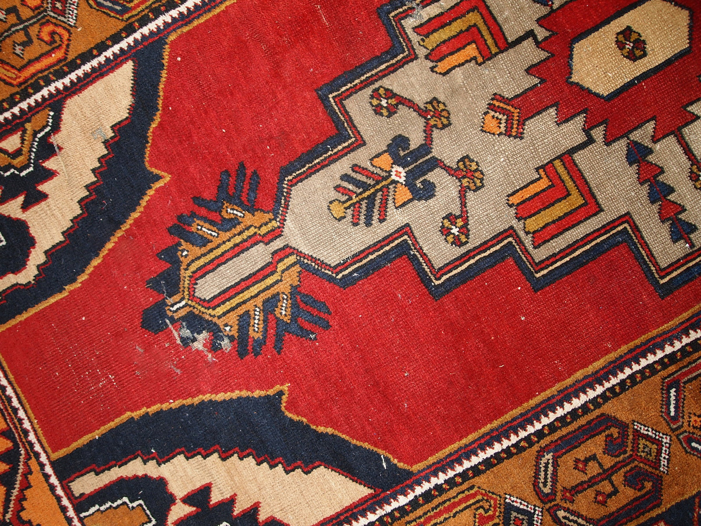 Handmade antique Turkish Anatolian rug, 1920s