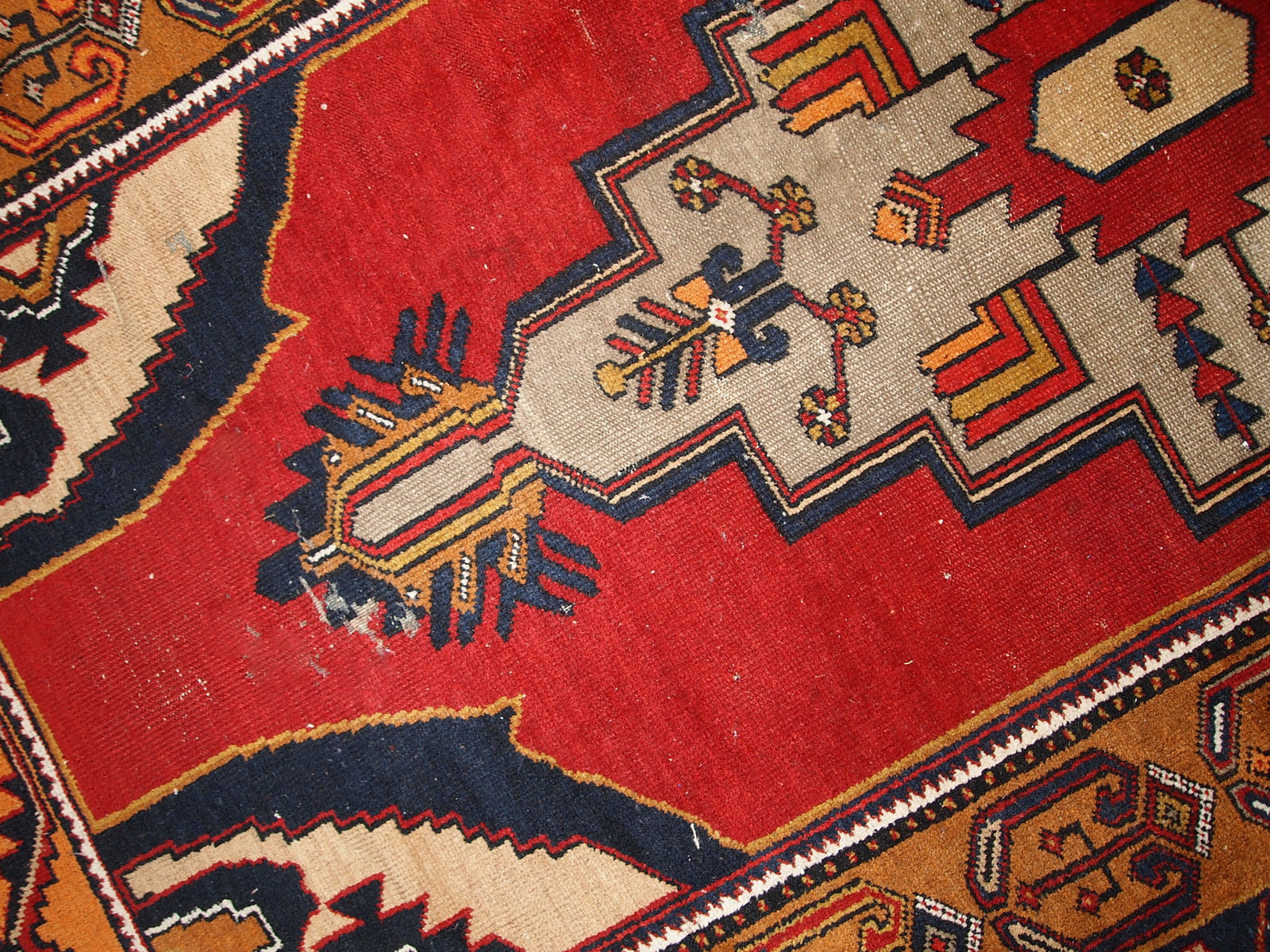 Handmade antique Turkish Anatolian rug, 1920s