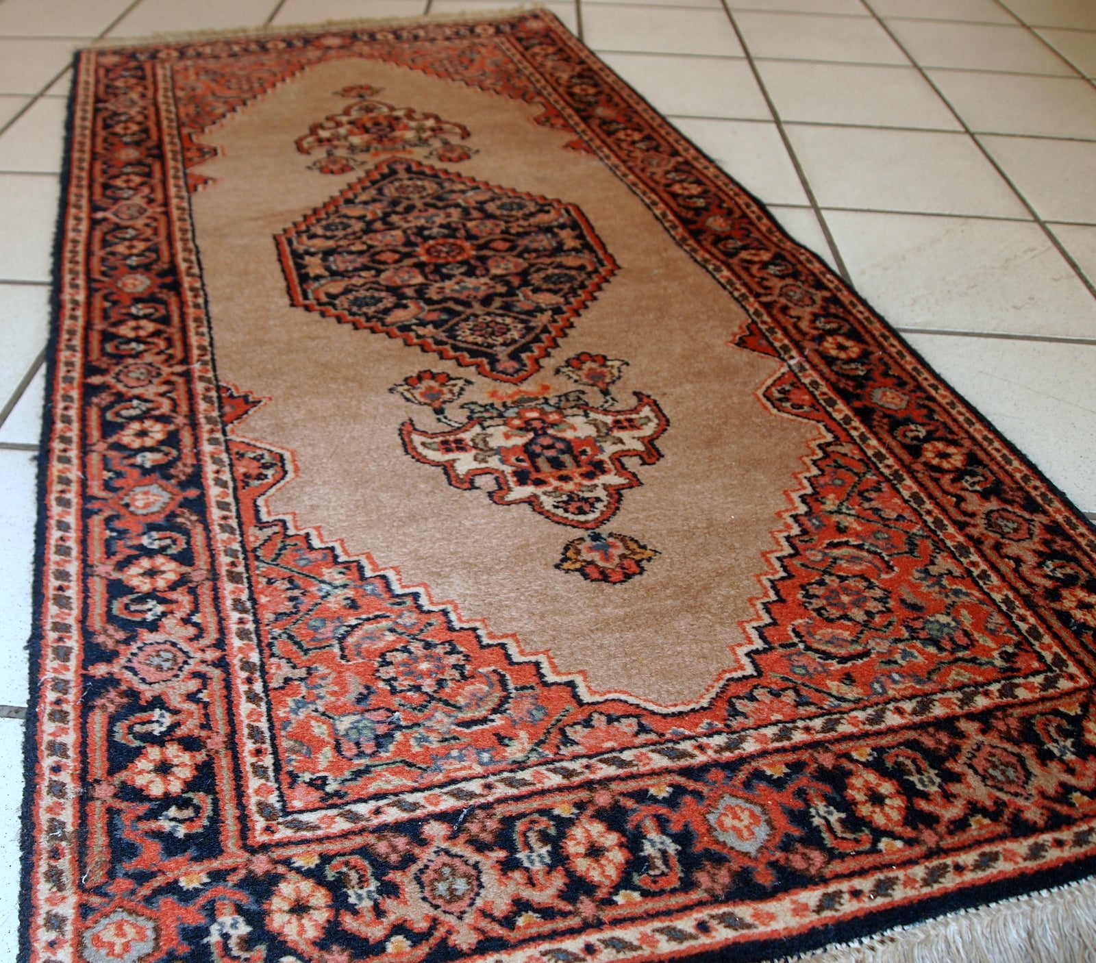 Handmade vintage Indo-Tabriz rug, 1960s
