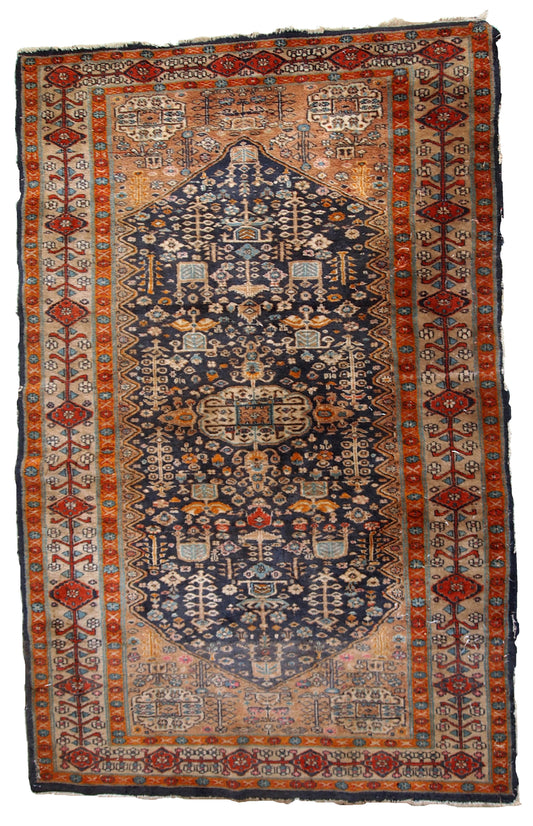 Handmade antique Afghan Baluch rug, 1920s