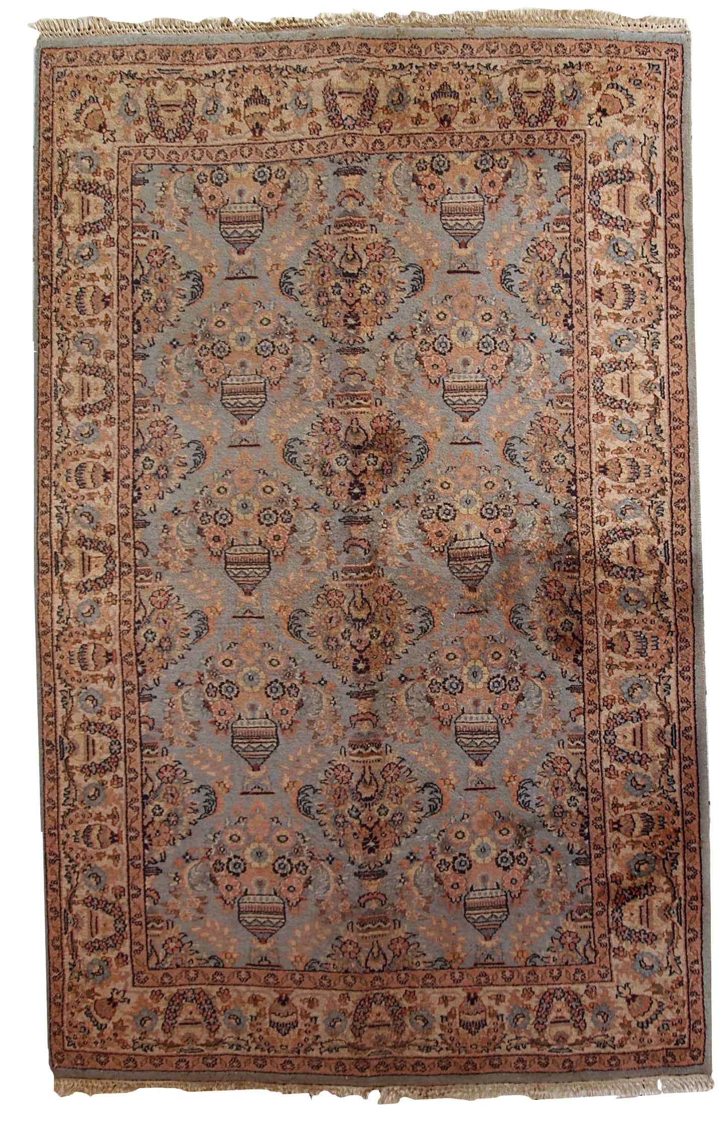 Handmade vintage Indo-Tabriz rug 1960s