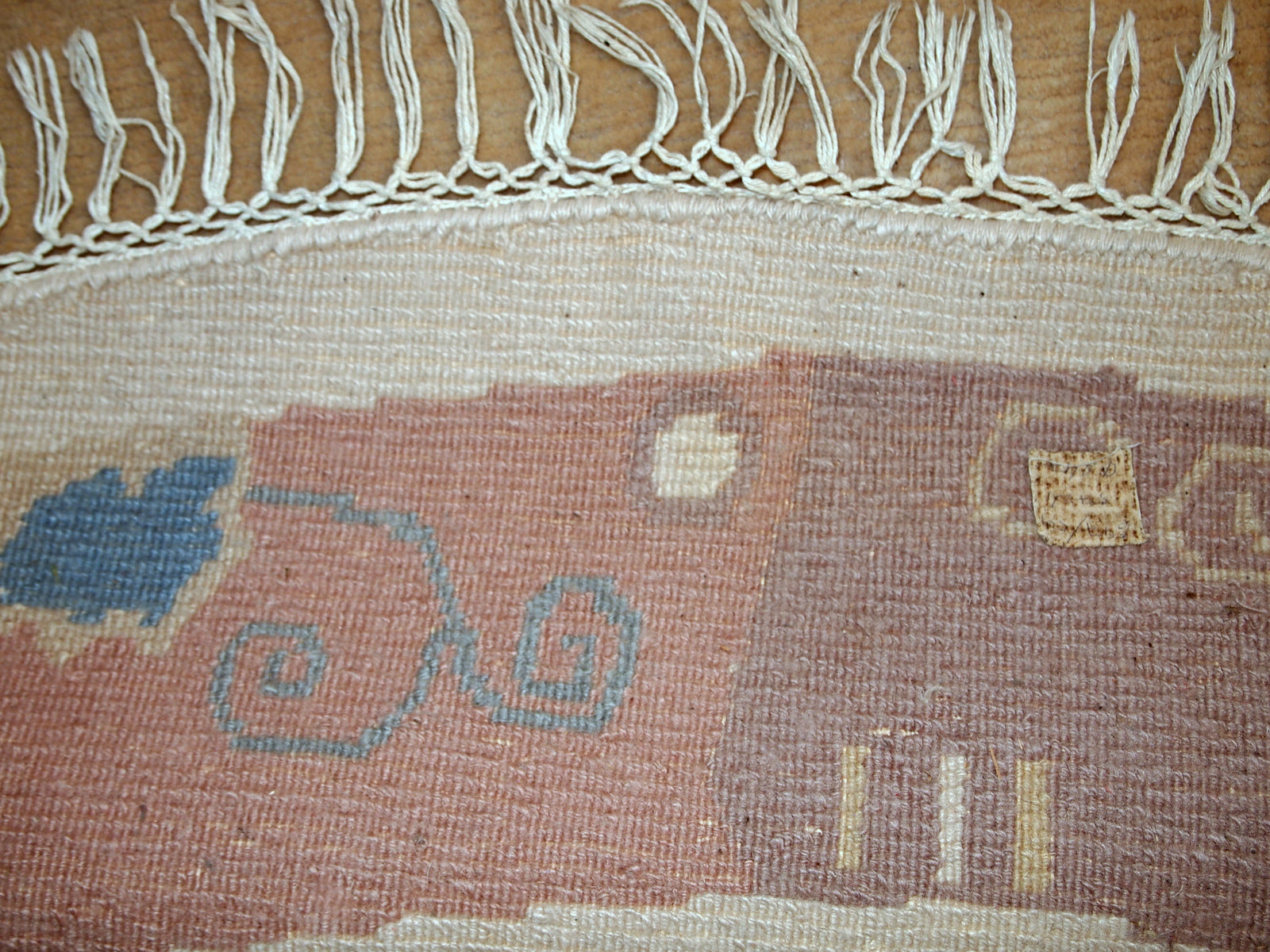 Handmade vintage Tibetan Khaden rug 1970s