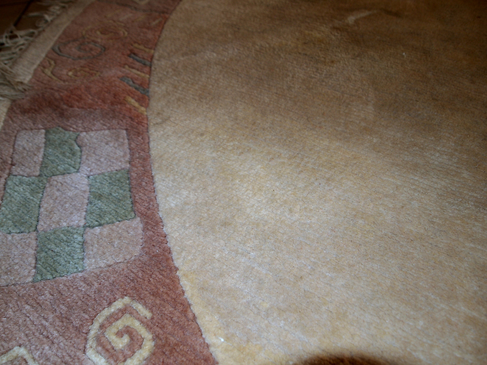 Handmade vintage Tibetan Khaden rug 1970s