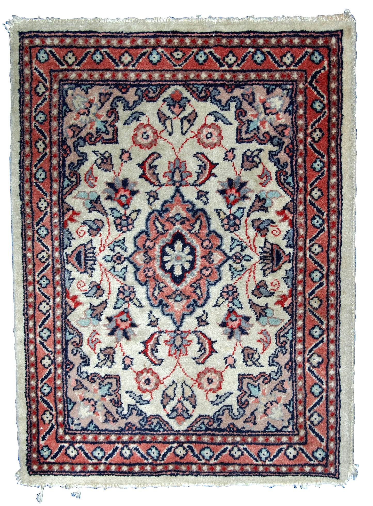 Handmade vintage Indo-Tabriz rug 1970s
