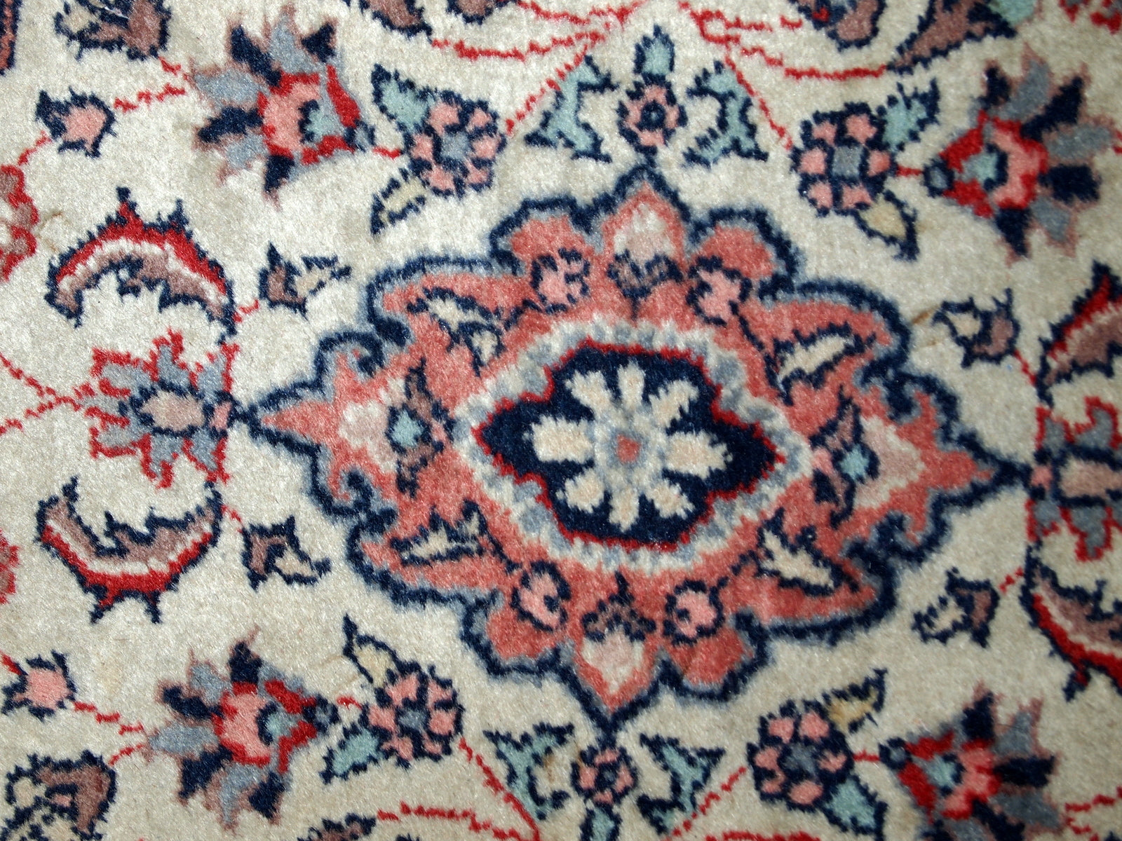 Handmade vintage Indo-Tabriz rug 1970s