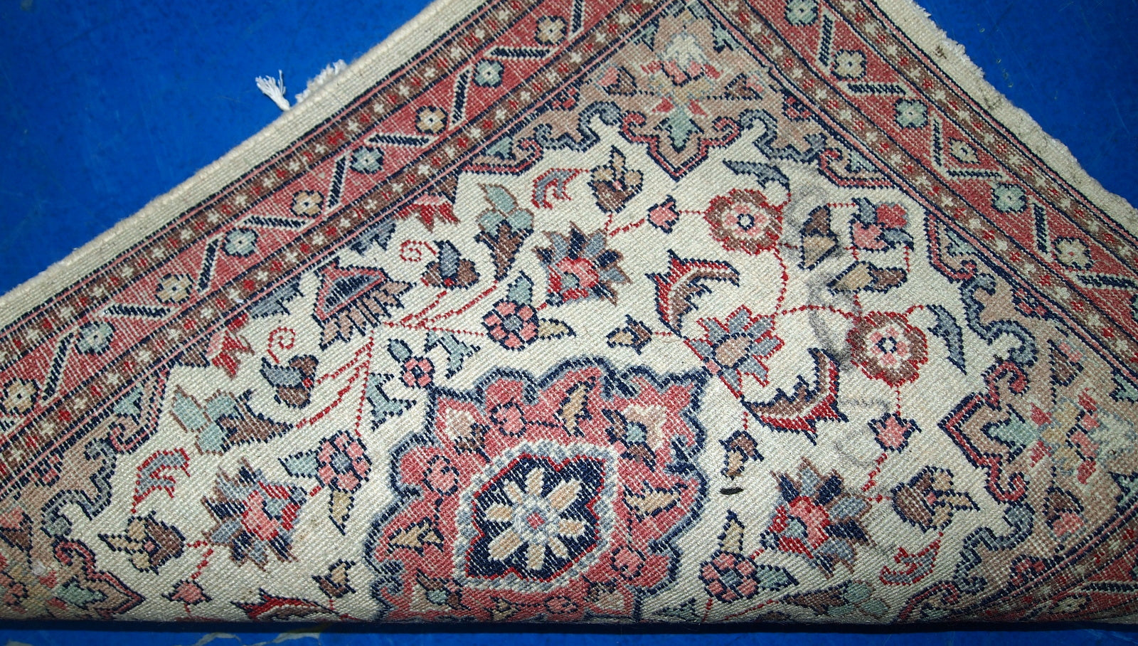 Handmade vintage Indo-Tabriz rug 1970s