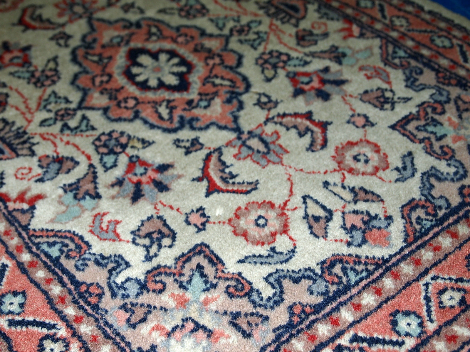 Handmade vintage Indo-Tabriz rug 1970s