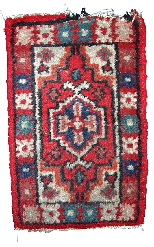 Handmade vintage Persian Hamadan rug 1960s