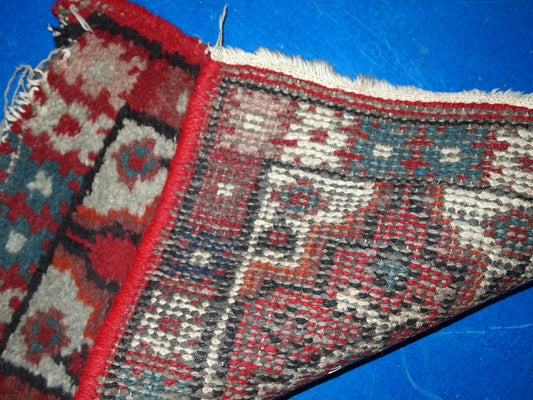 Handmade vintage Persian Hamadan rug 1960s