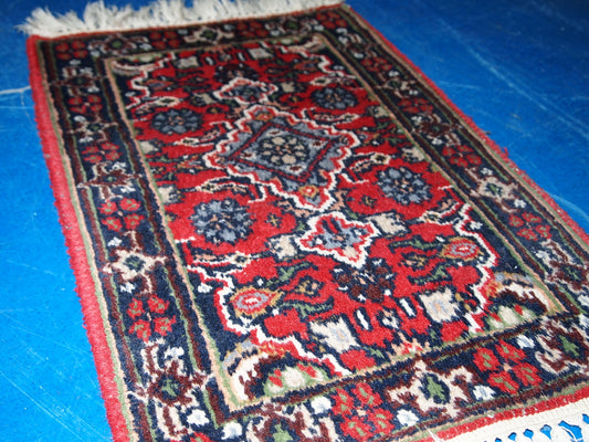 Handmade vintage Persian Malayer rug 1970s
