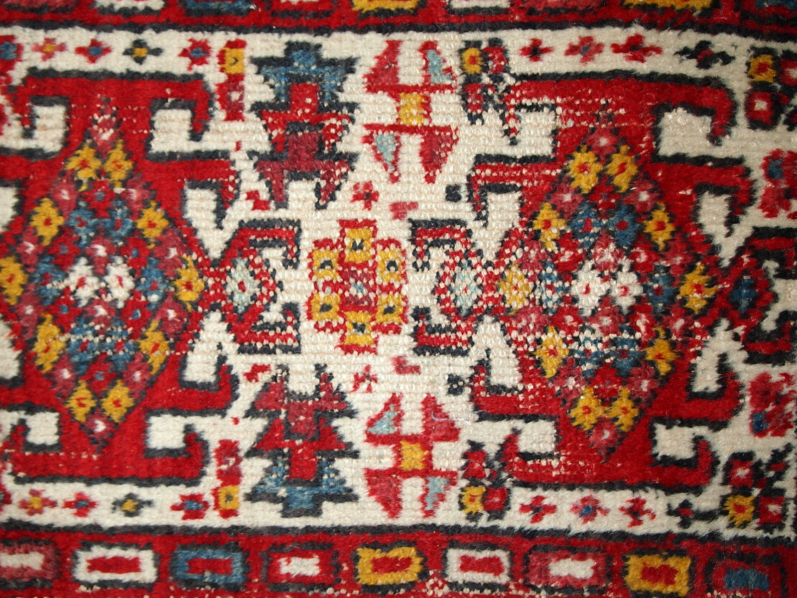 Handmade vintage Persian Hamadan rug 1970s
