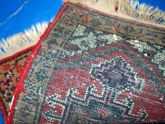 Handmade vintage Persian Hamadan rug 1960s