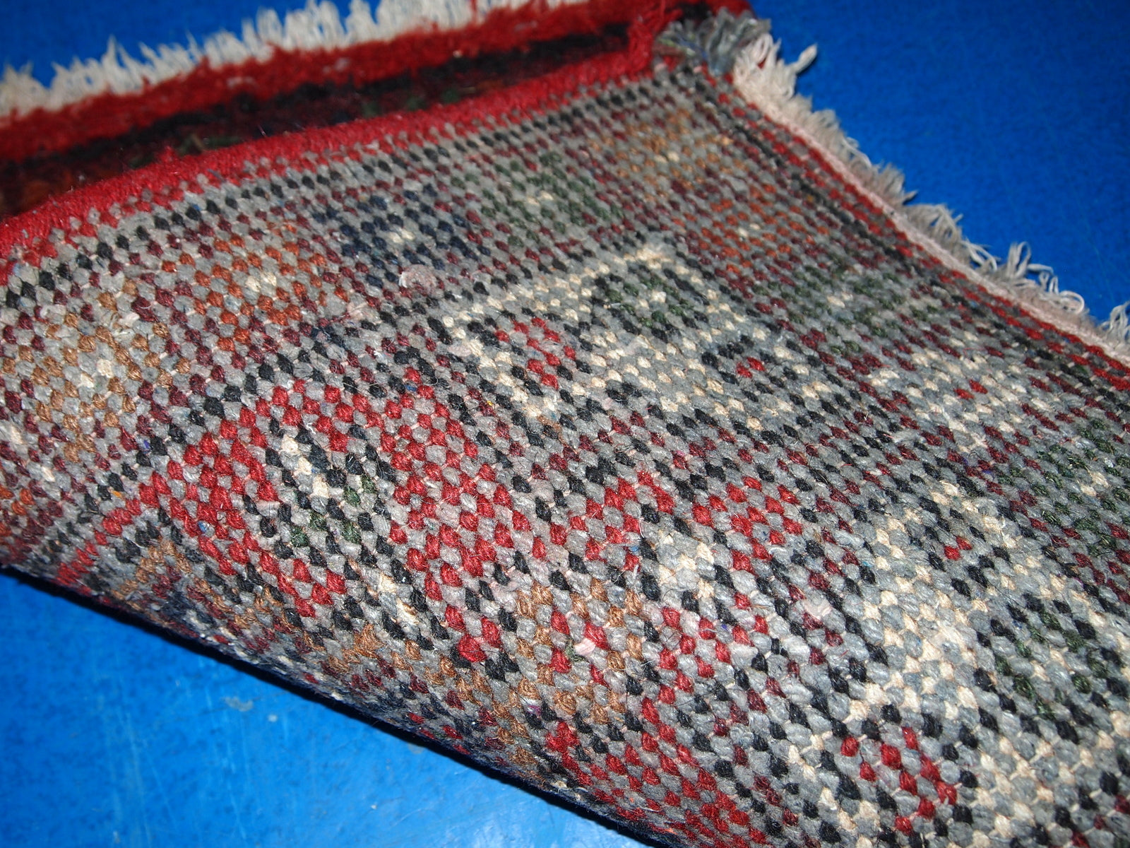 Handmade vintage Persian Hamadan rug 1970s
