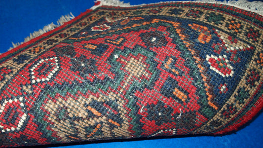 Handmade vintage Persian Hamadan rug 1970s
