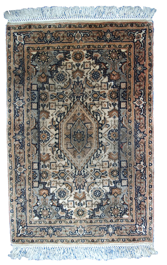 Handmade vintage Indo-Tabriz rug 1970s