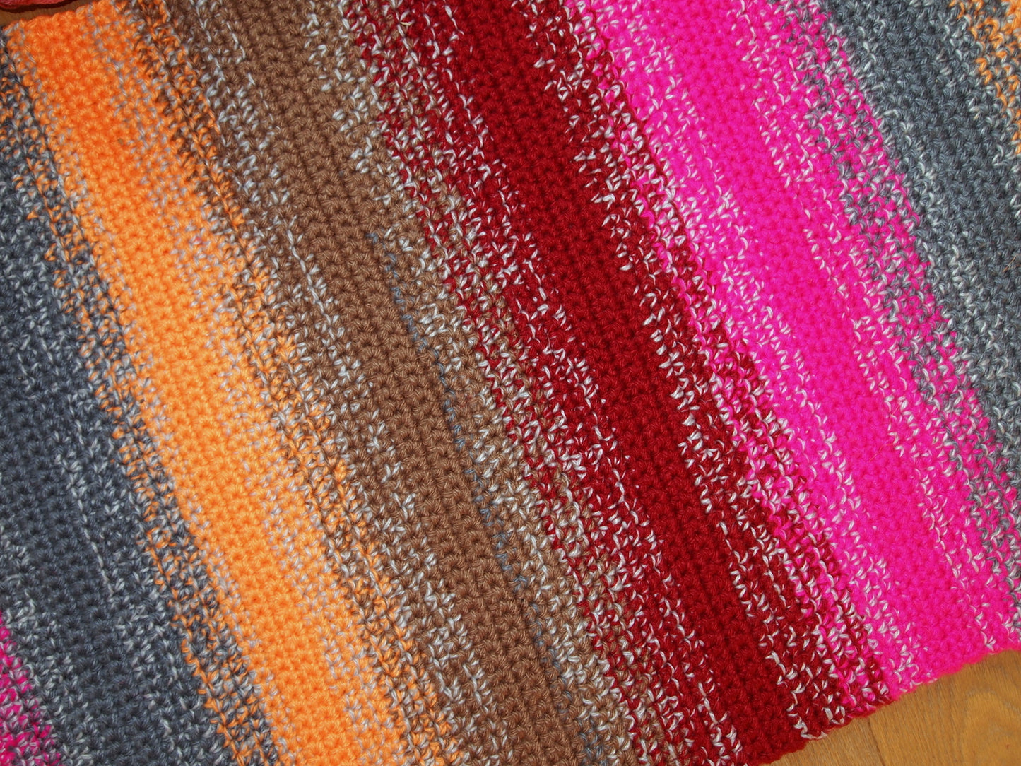 Handmade Russian striped runner in colorful stripes. The rug is from One Royal Art collection made with hook. This rug can be used from both sides.