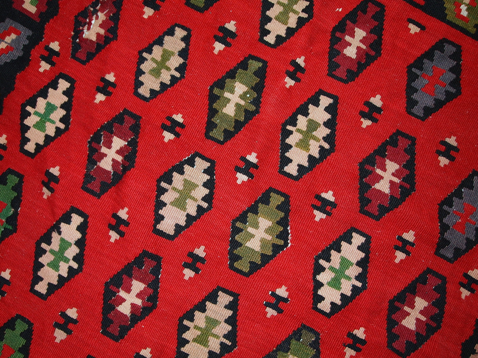 Handmade vintage Turkish Sharkoy kilim 1950s