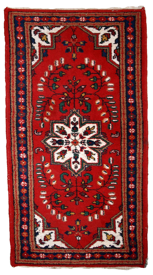 Handmade vintage Persian Hamadan rug 1970s