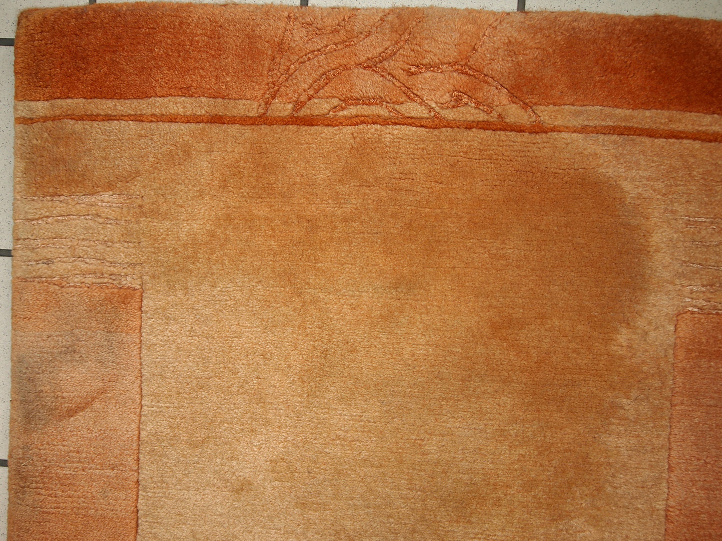 Handmade vintage Tibetan Khaden rug 1970s