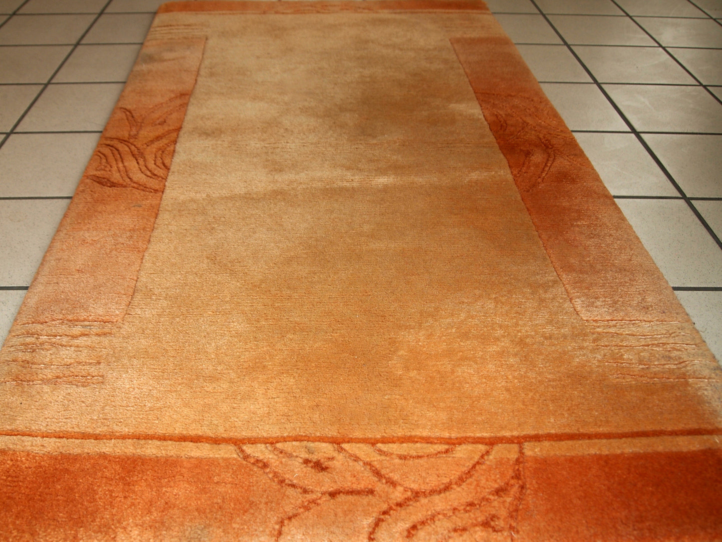 Handmade vintage Tibetan Khaden rug from Nepal. The rug is from the end of 20th century in original good condition.